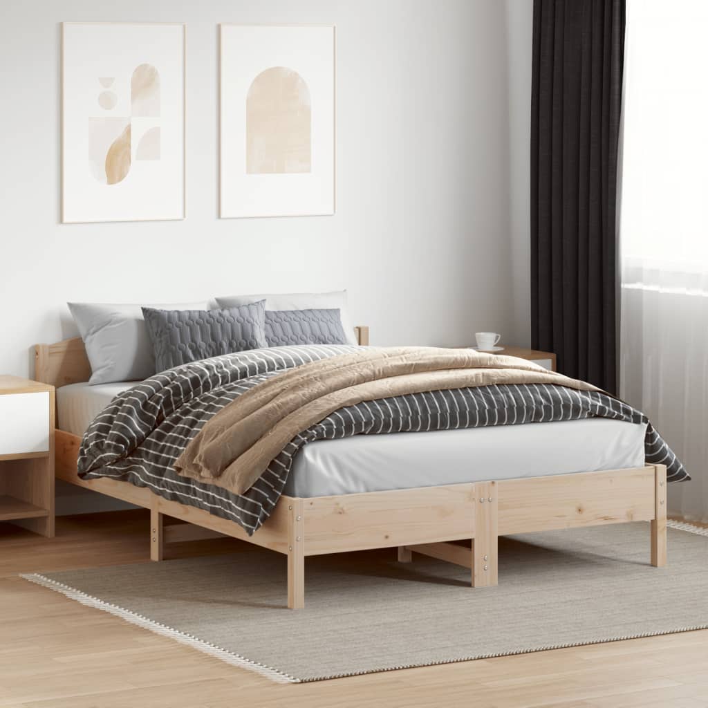 Bedframe zonder matras massief grenenhout 150x200 cm is nu te koop bij PeponiXL, paradijselijk wonen!