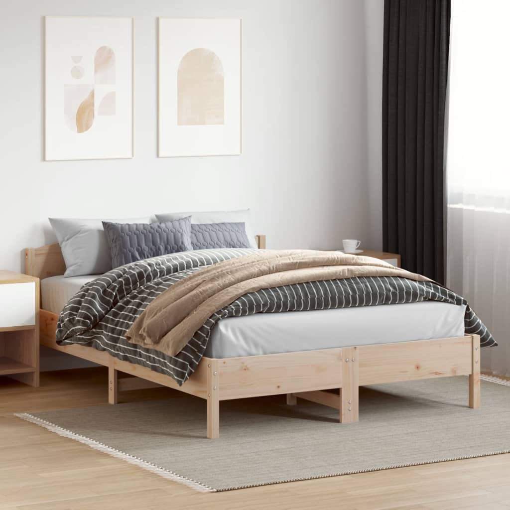 Bedframe zonder matras massief grenenhout 150x200 cm is nu te koop bij PeponiXL, paradijselijk wonen!