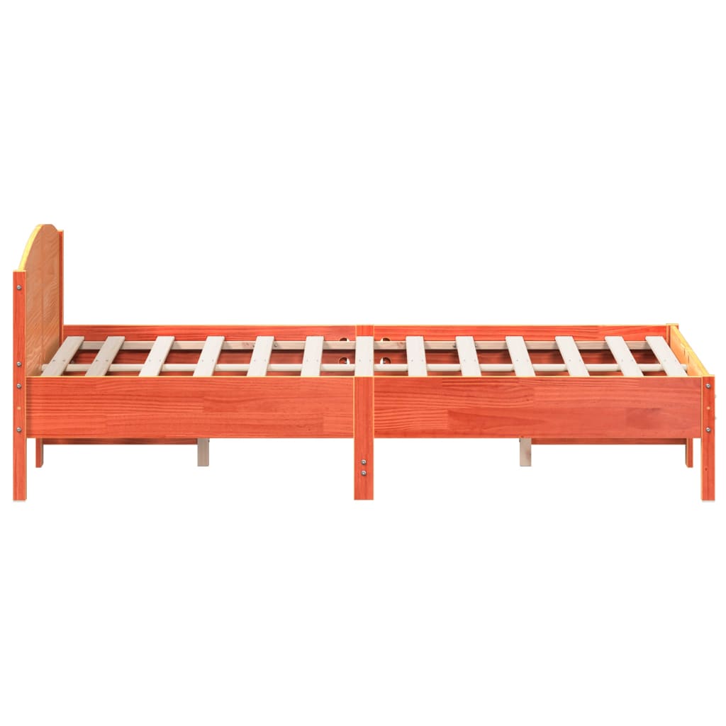 Bedframe zonder matras massief grenenhout wasbruin 150x200 cm is nu te koop bij PeponiXL, paradijselijk wonen!