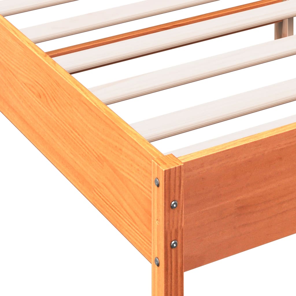 Bedframe zonder matras massief grenenhout wasbruin 150x200 cm is nu te koop bij PeponiXL, paradijselijk wonen!