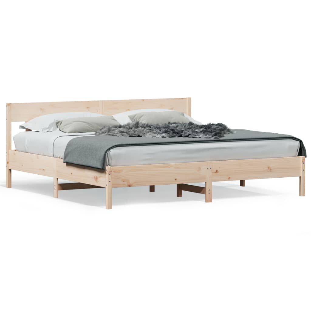 Bedframe zonder matras massief grenenhout 200x200 cm is nu te koop bij PeponiXL, paradijselijk wonen!