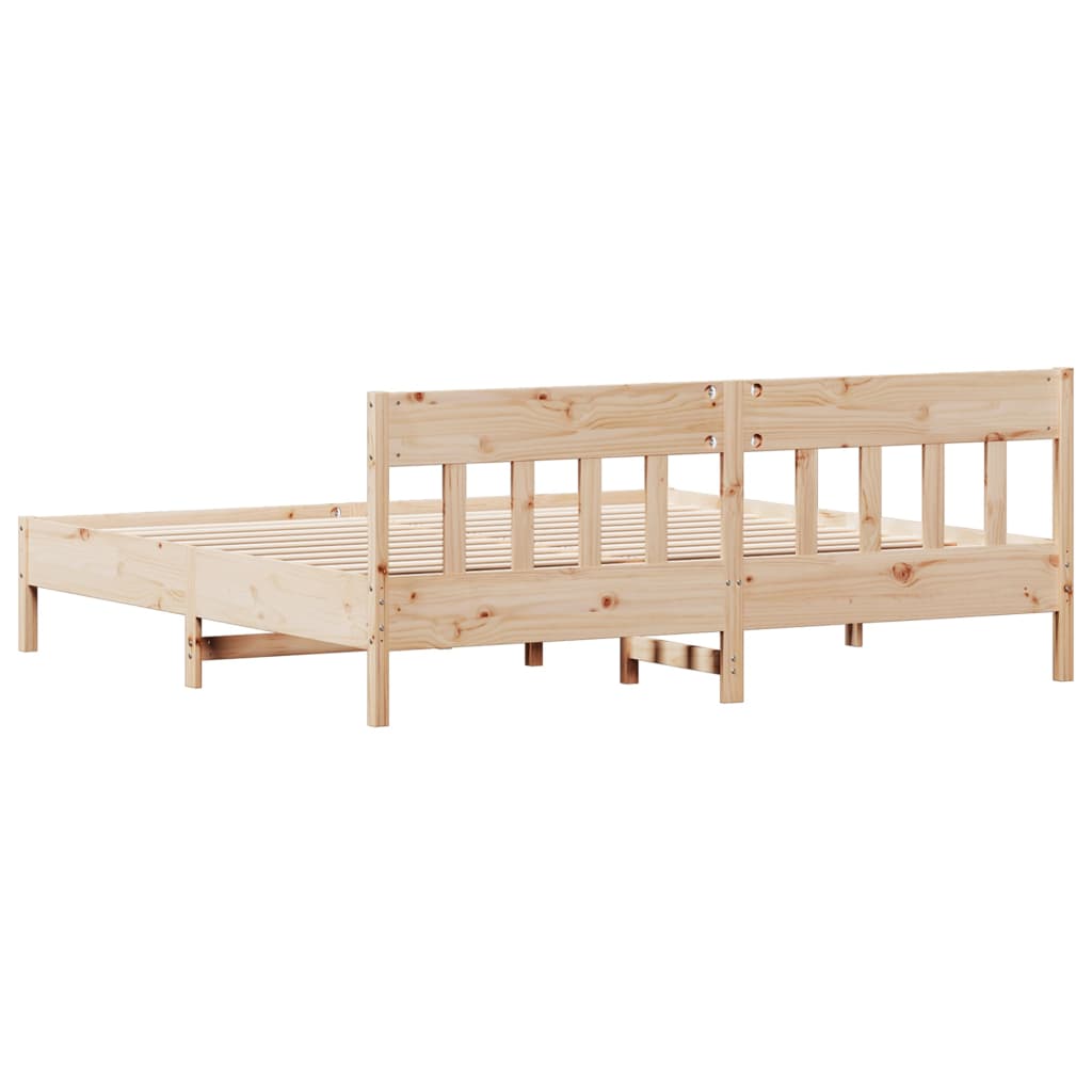 Bedframe zonder matras massief grenenhout 200x200 cm is nu te koop bij PeponiXL, paradijselijk wonen!