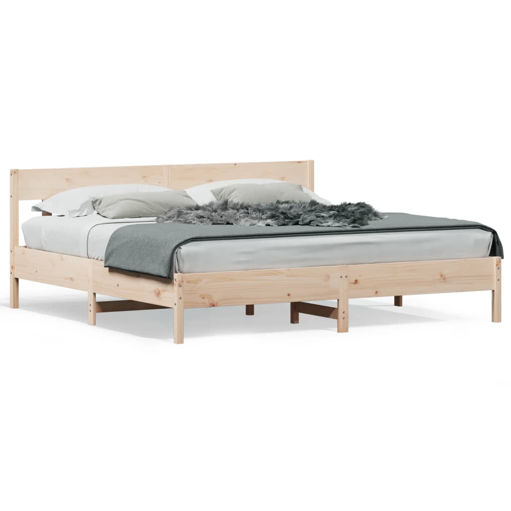 Bedframe zonder matras massief grenenhout 200x200 cm is nu te koop bij PeponiXL, paradijselijk wonen!