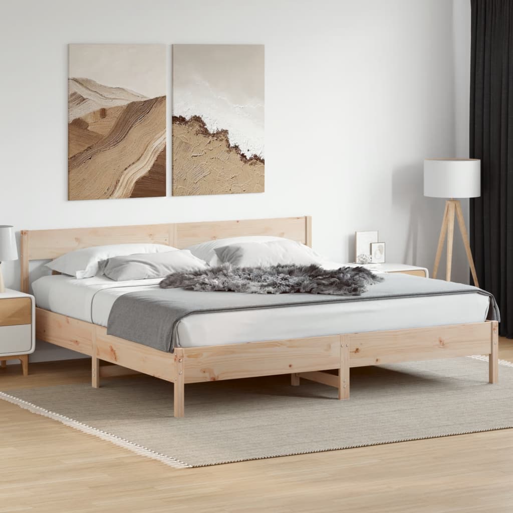 Bedframe zonder matras massief grenenhout 180x200 cm is nu te koop bij PeponiXL, paradijselijk wonen!