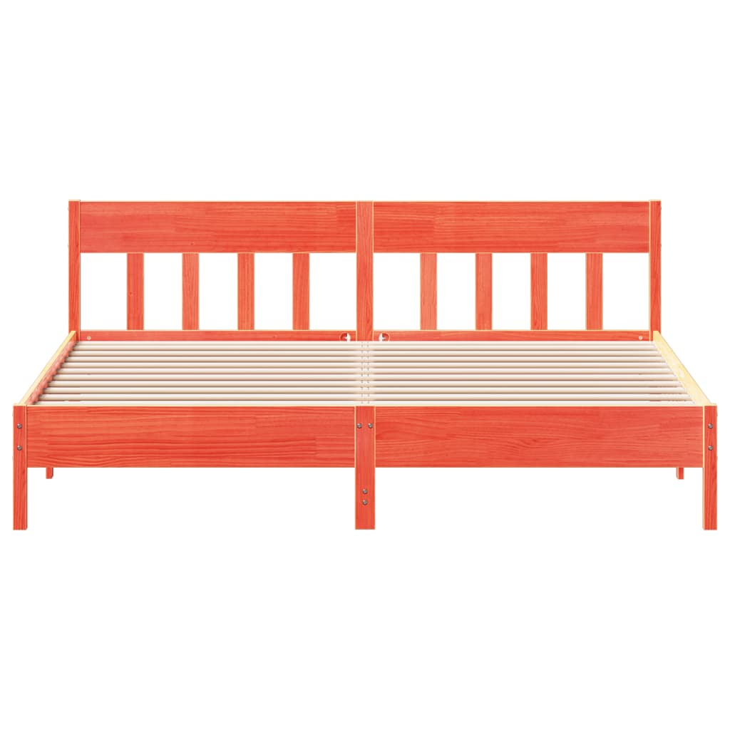 Bedframe zonder matras massief grenenhout wasbruin 180x200 cm is nu te koop bij PeponiXL, paradijselijk wonen!