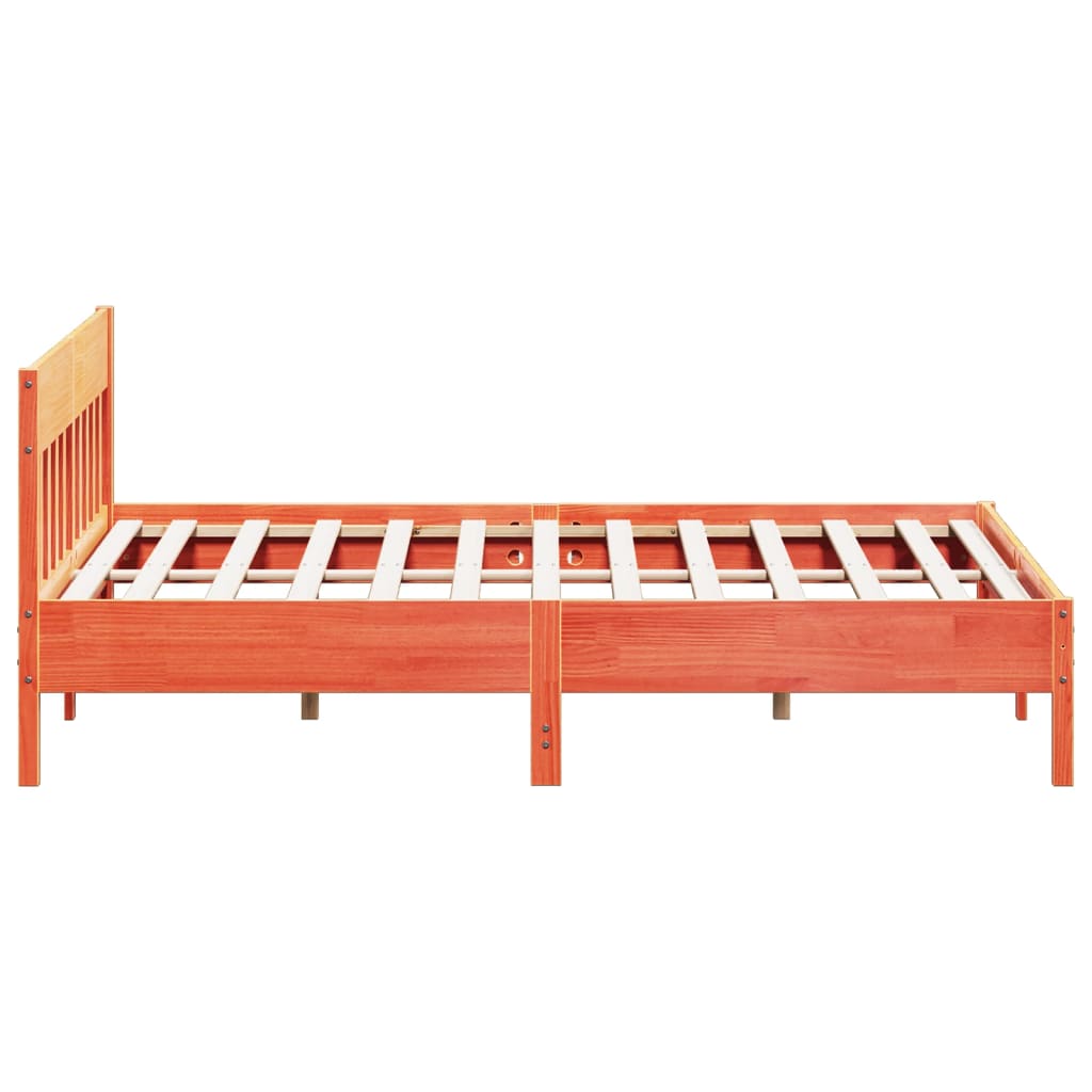 Bedframe zonder matras massief grenenhout wasbruin 180x200 cm is nu te koop bij PeponiXL, paradijselijk wonen!