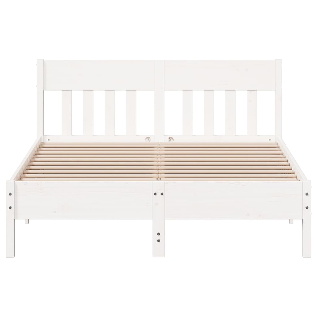 Bedframe zonder matras massief grenenhout wit 160x200 cm is nu te koop bij PeponiXL, paradijselijk wonen!