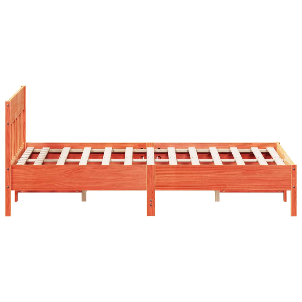 Bedframe zonder matras massief grenenhout wasbruin 160x200 cm is nu te koop bij PeponiXL, paradijselijk wonen!