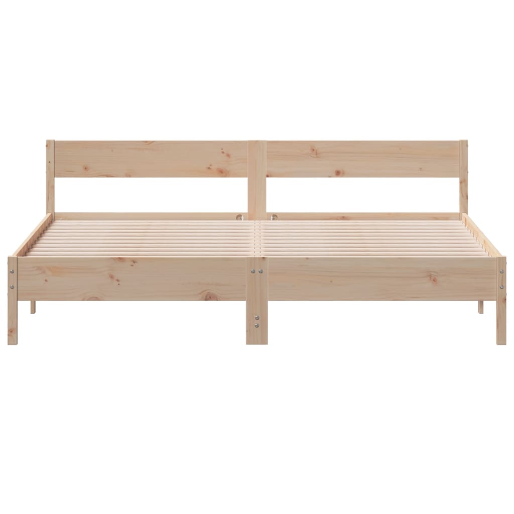 Bedframe zonder matras massief grenenhout 200x200 cm is nu te koop bij PeponiXL, paradijselijk wonen!