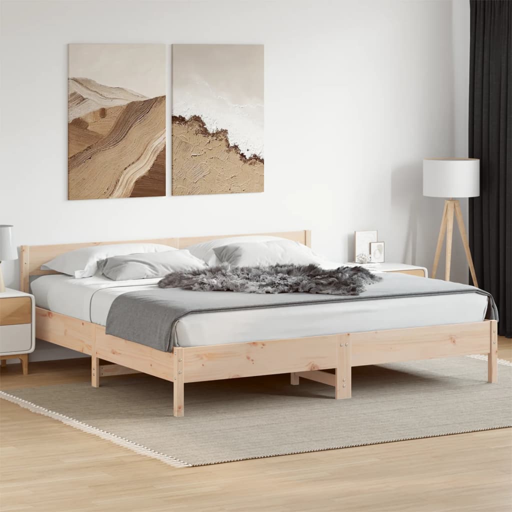Bedframe zonder matras massief grenenhout 180x200 cm is nu te koop bij PeponiXL, paradijselijk wonen!