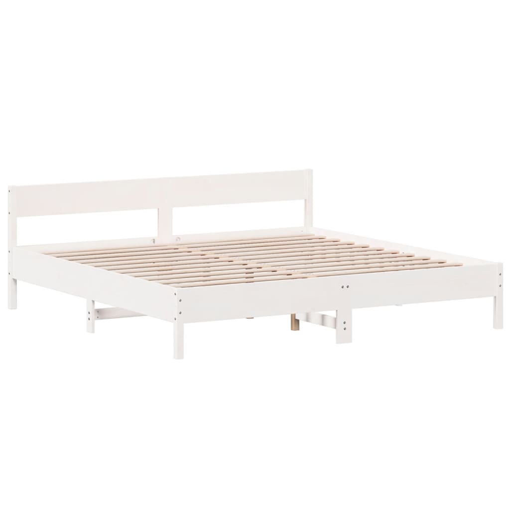 Bedframe zonder matras massief grenenhout wit 180x200 cm is nu te koop bij PeponiXL, paradijselijk wonen!