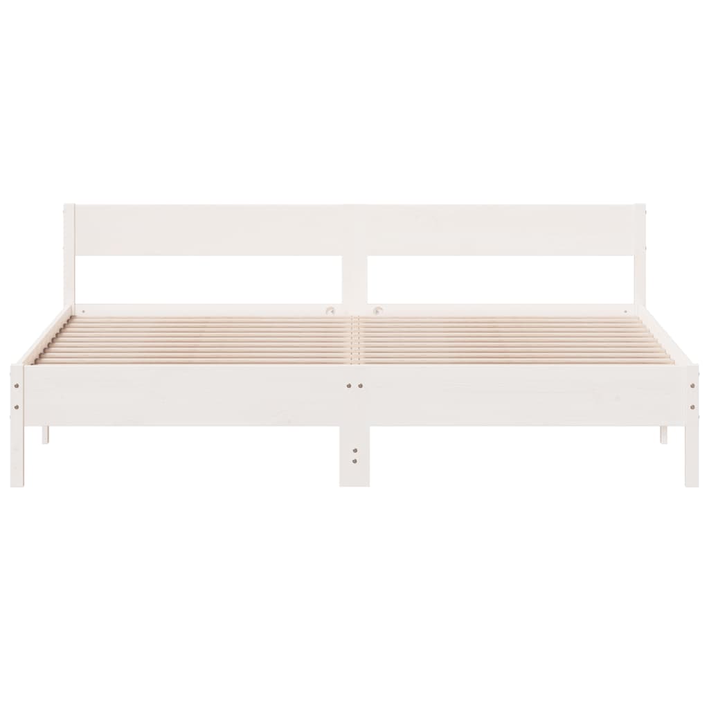 Bedframe zonder matras massief grenenhout wit 180x200 cm is nu te koop bij PeponiXL, paradijselijk wonen!