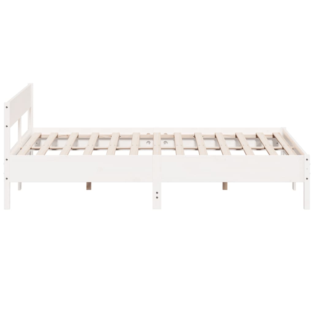 Bedframe zonder matras massief grenenhout wit 180x200 cm is nu te koop bij PeponiXL, paradijselijk wonen!