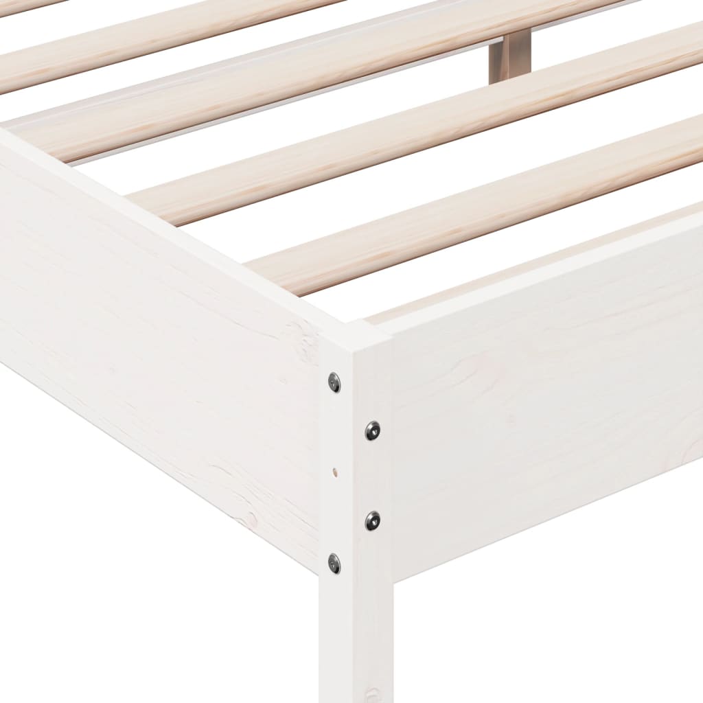 Bedframe zonder matras massief grenenhout wit 180x200 cm is nu te koop bij PeponiXL, paradijselijk wonen!