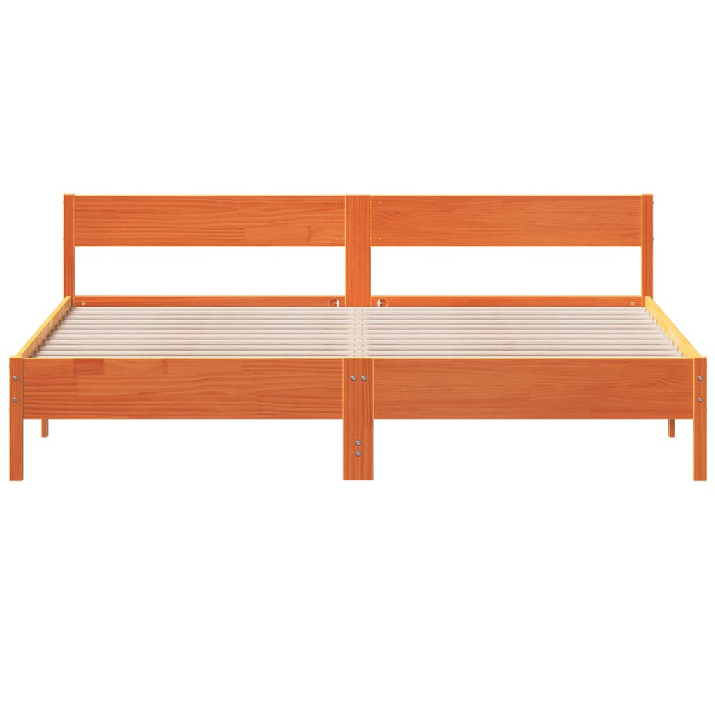 Bedframe zonder matras massief grenenhout wasbruin 180x200 cm is nu te koop bij PeponiXL, paradijselijk wonen!
