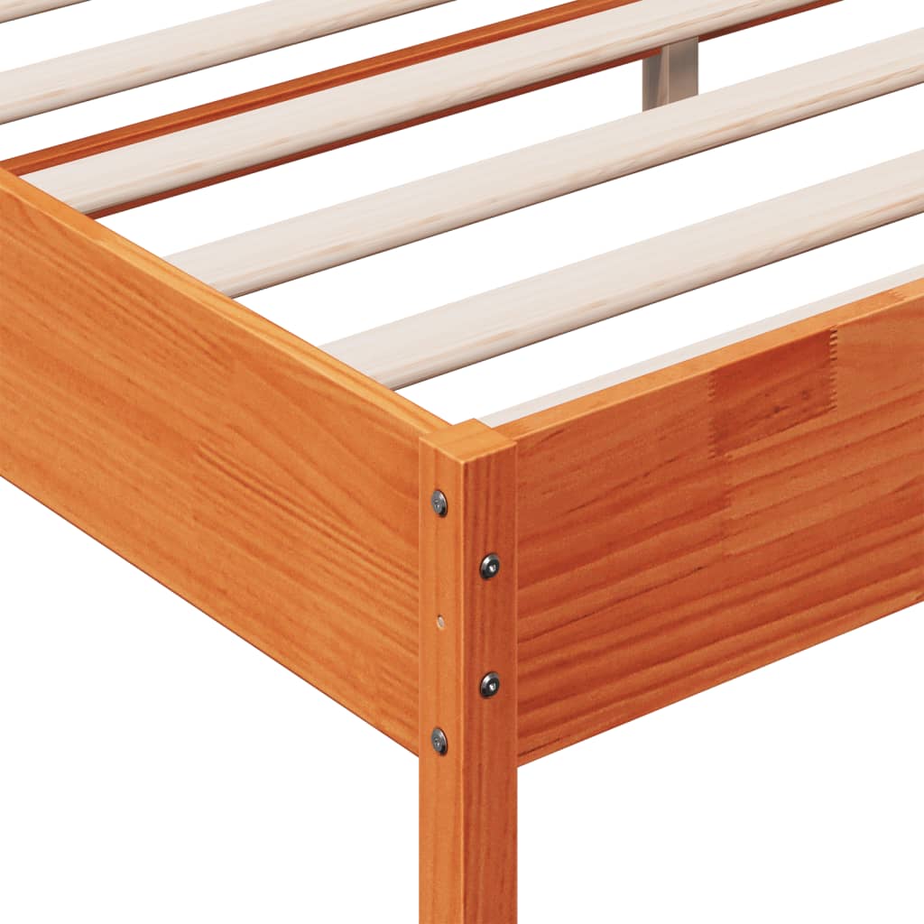 Bedframe zonder matras massief grenenhout wasbruin 180x200 cm is nu te koop bij PeponiXL, paradijselijk wonen!