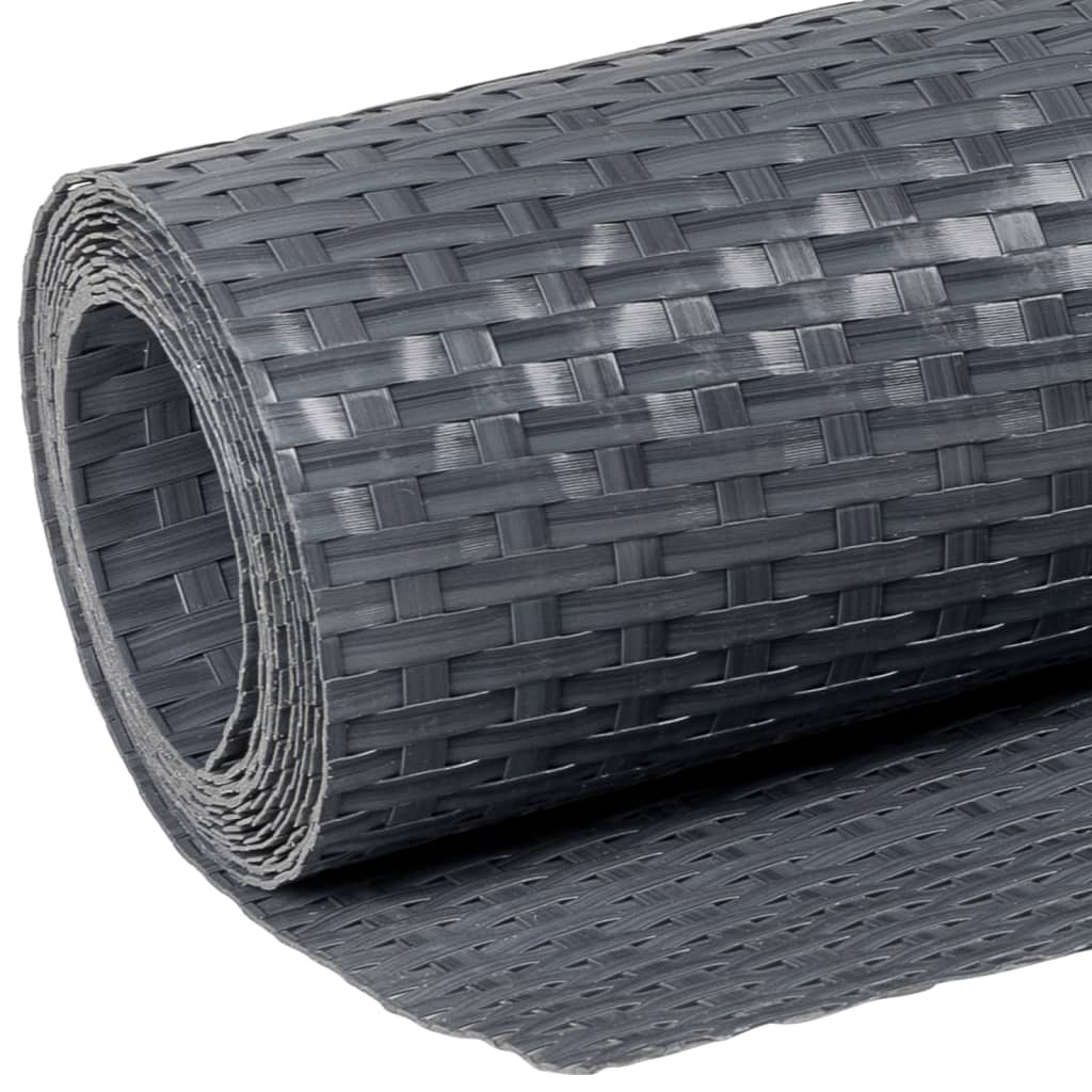 Balkonscherm 500x80 cm poly rattan antracietkleurig is nu te koop bij PeponiXL, paradijselijk wonen!