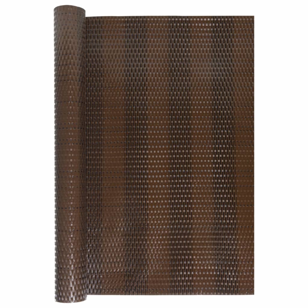 Balkonscherm 500x80 cm poly rattan bruin en zwart is nu te koop bij PeponiXL, paradijselijk wonen!