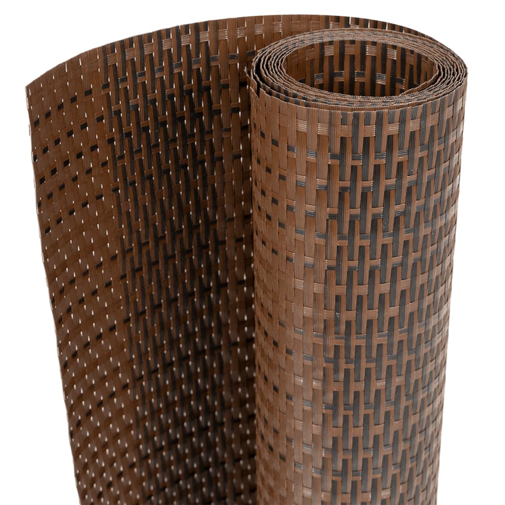 Balkonscherm 600x80 cm poly rattan bruin en zwart is nu te koop bij PeponiXL, paradijselijk wonen!