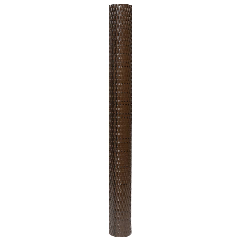 Balkonscherm 1000x90 cm poly rattan bruin en zwart is nu te koop bij PeponiXL, paradijselijk wonen!