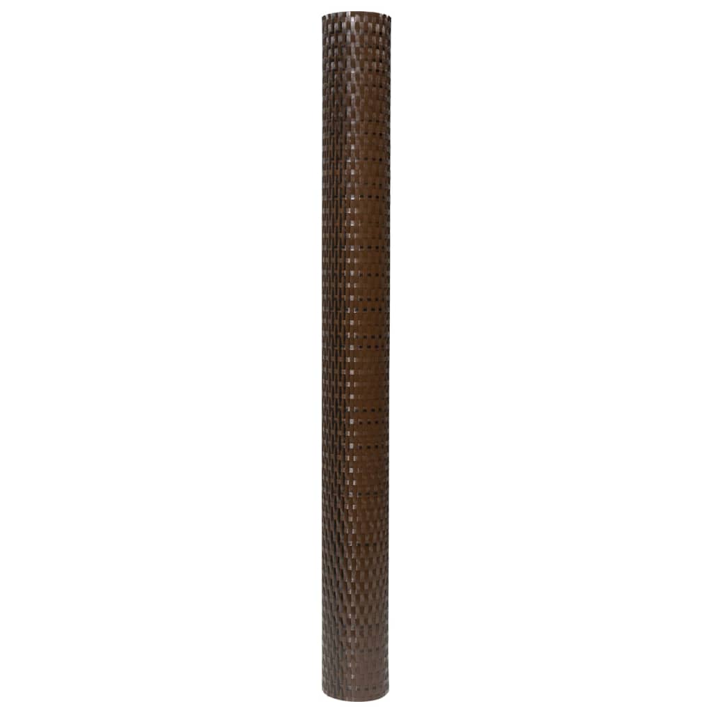 Balkonscherm 1000x100 cm poly rattan bruin en zwart is nu te koop bij PeponiXL, paradijselijk wonen!