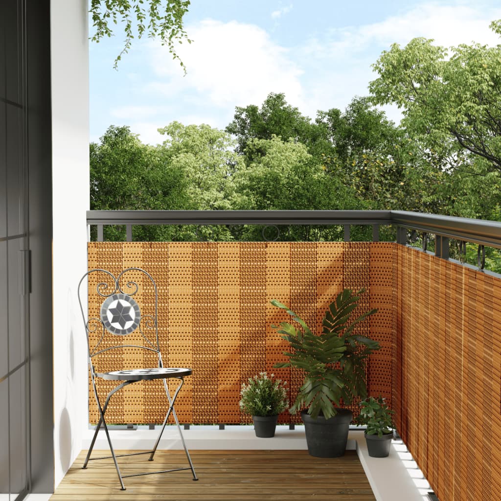 Balkonscherm 300x80 cm poly rattan lichtbruin is nu te koop bij PeponiXL, paradijselijk wonen!