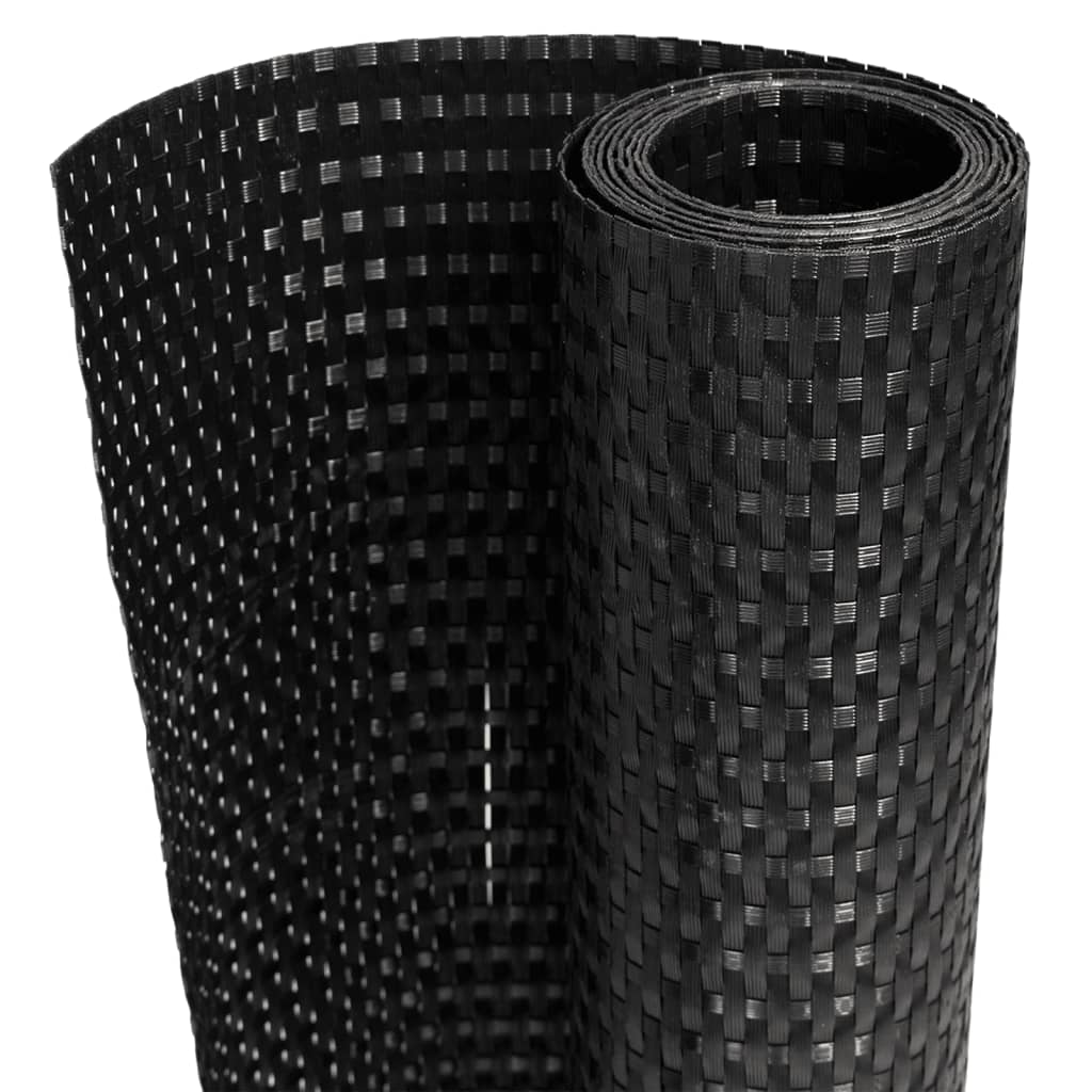 Balkonscherm 600x80 cm poly rattan zwart is nu te koop bij PeponiXL, paradijselijk wonen!