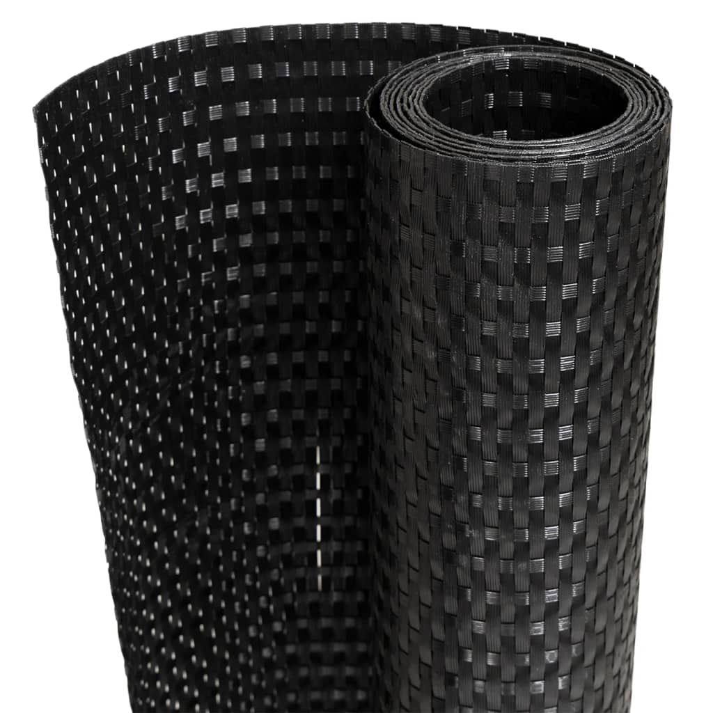 Balkonscherm 1000x80 cm poly rattan zwart is nu te koop bij PeponiXL, paradijselijk wonen!