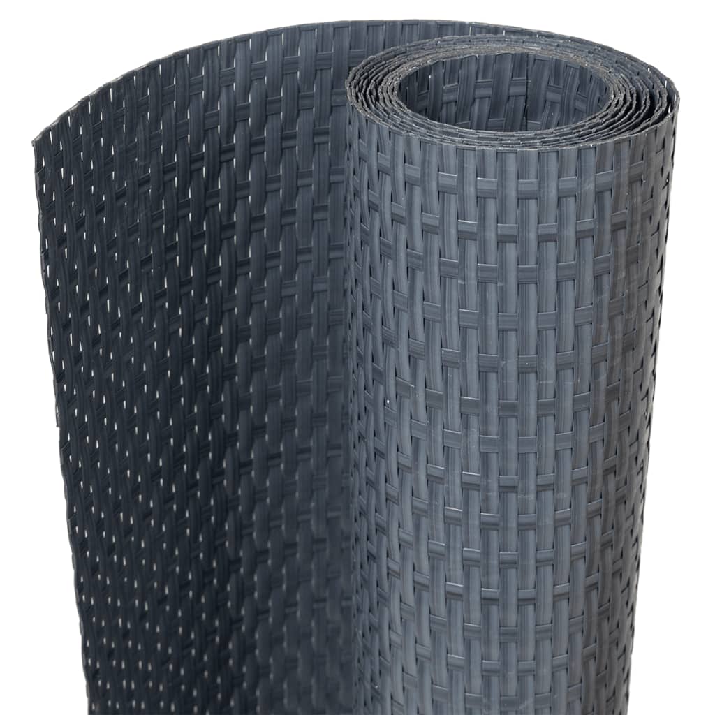 Balkonschermen 5 st 255x19 cm poly rattan antracietkleurig is nu te koop bij PeponiXL, paradijselijk wonen!