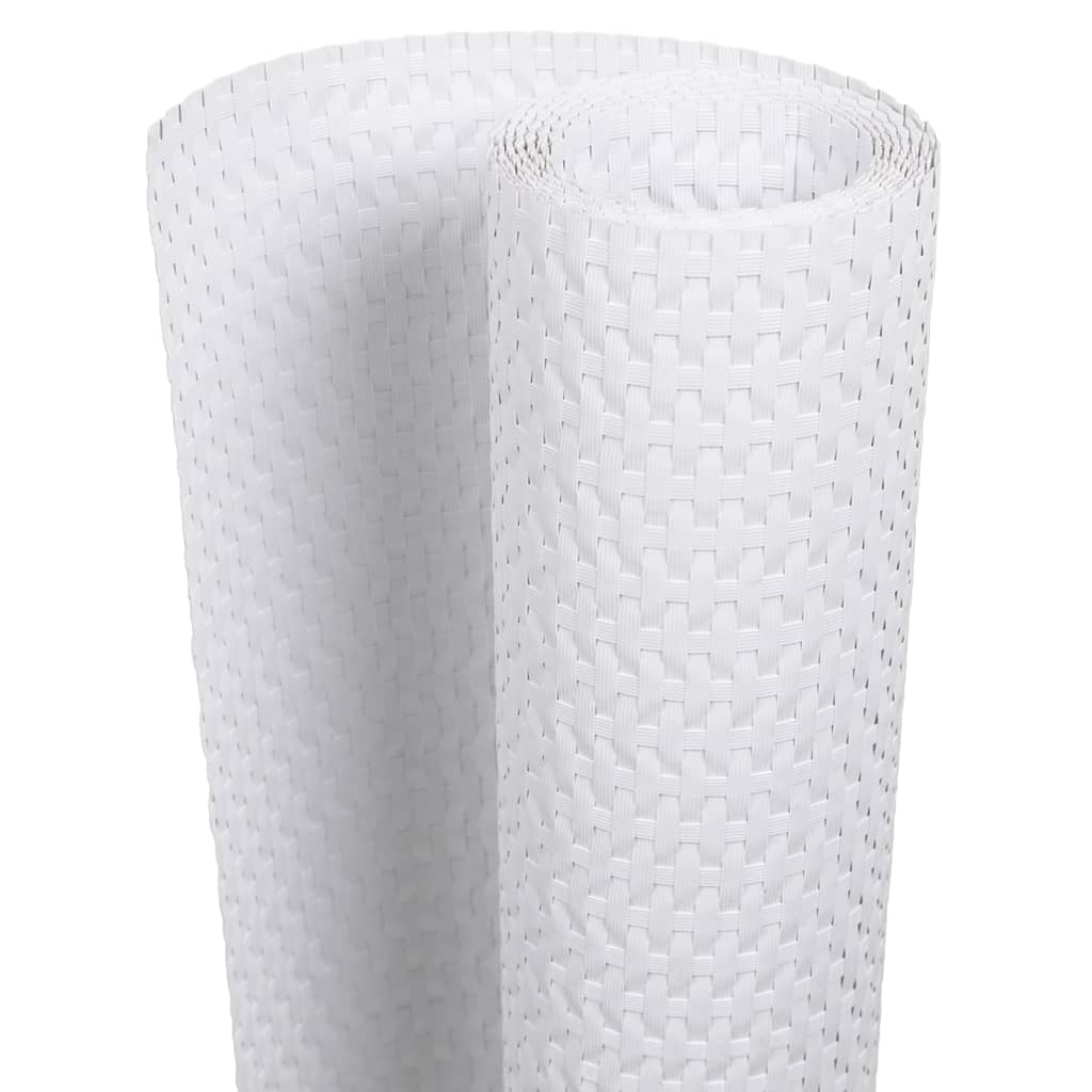 Balkonschermen 10 st 255x19 cm poly rattan wit is nu te koop bij PeponiXL, paradijselijk wonen!