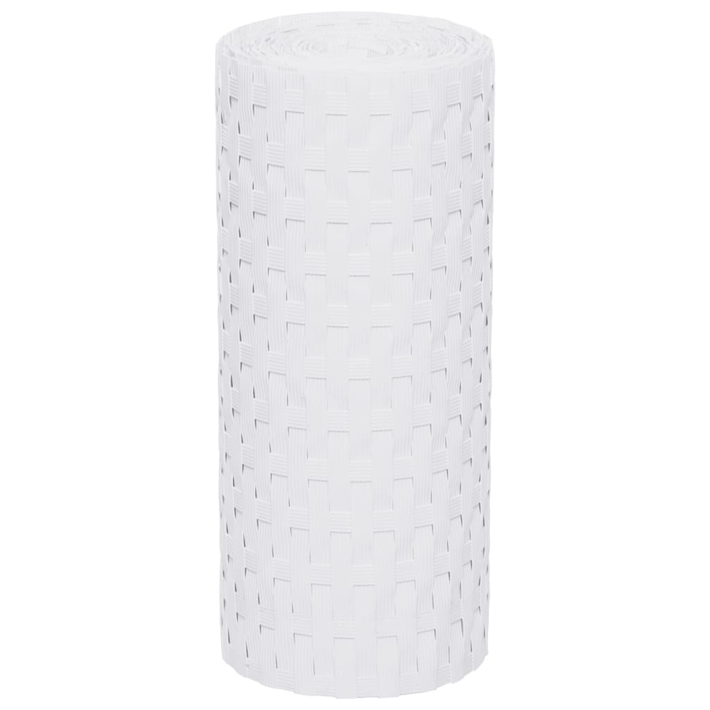 Balkonschermen 10 st 255x19 cm poly rattan wit is nu te koop bij PeponiXL, paradijselijk wonen!