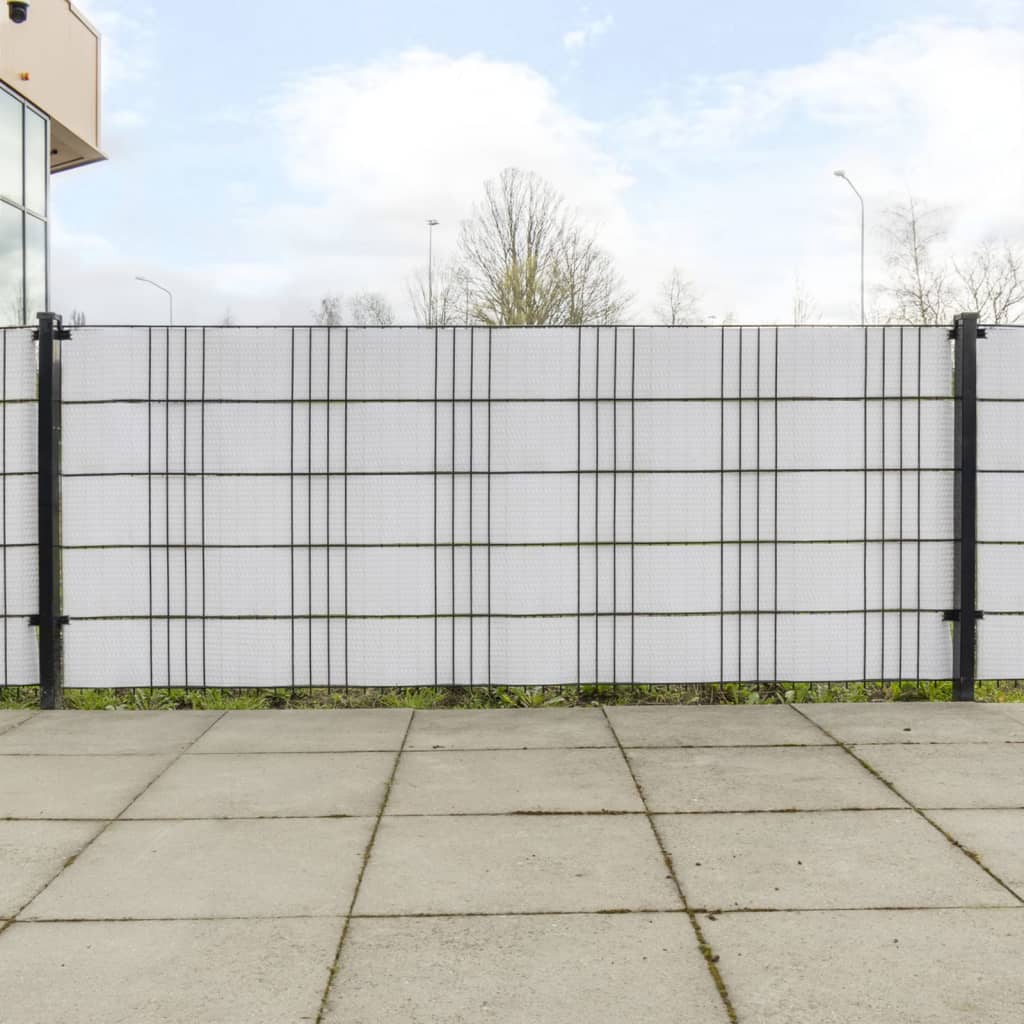 Balkonschermen 10 st 255x19 cm poly rattan wit is nu te koop bij PeponiXL, paradijselijk wonen!