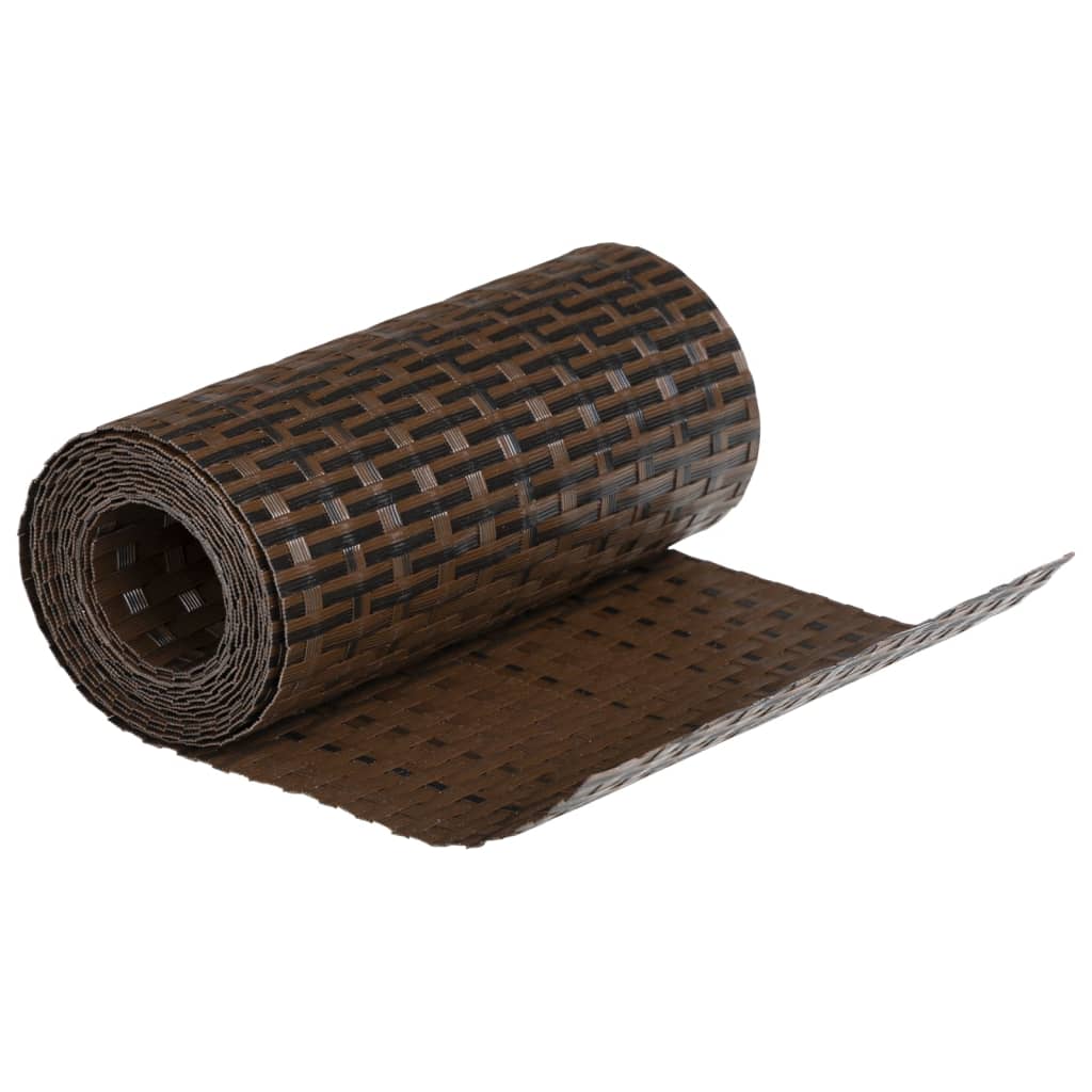 Balkonschermen 10 st 255x19 cm poly rattan bruin en zwart is nu te koop bij PeponiXL, paradijselijk wonen!