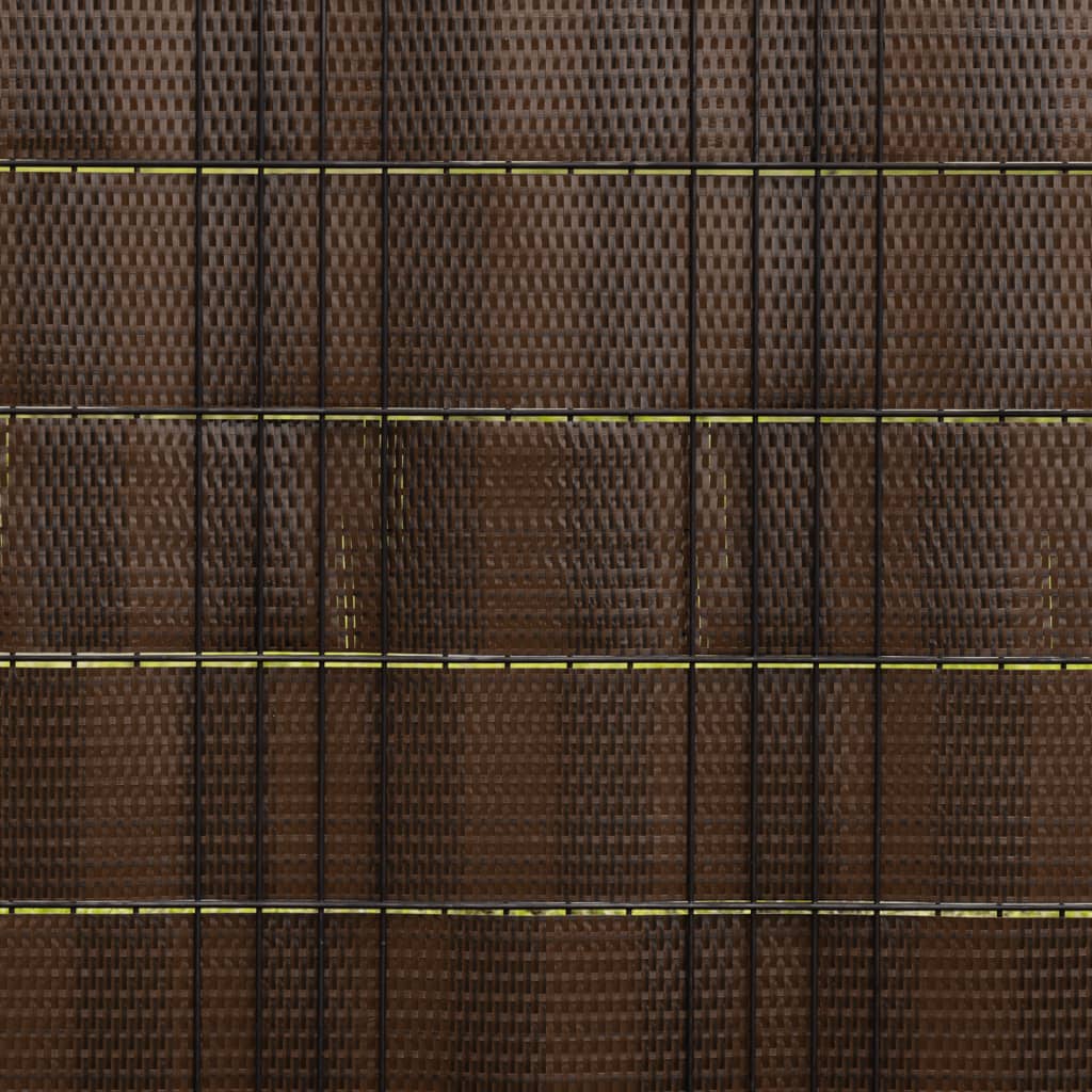Balkonschermen 10 st 255x19 cm poly rattan bruin en zwart is nu te koop bij PeponiXL, paradijselijk wonen!