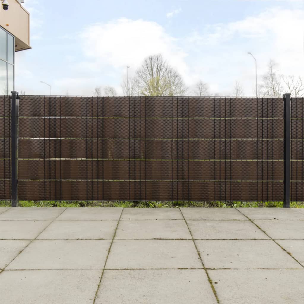 Balkonschermen 10 st 255x19 cm poly rattan bruin en zwart is nu te koop bij PeponiXL, paradijselijk wonen!