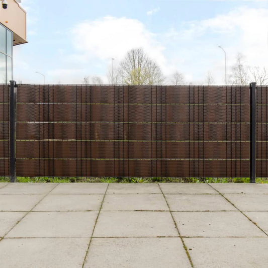Balkonschermen 10 st 255x19 cm poly rattan bruin en zwart is nu te koop bij PeponiXL, paradijselijk wonen!
