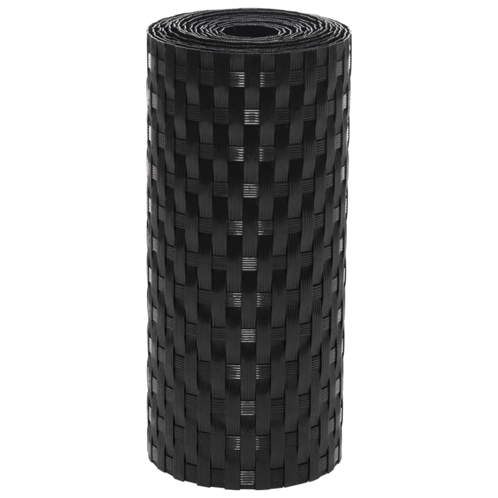 Balkonschermen 5 st 255x19 cm poly rattan zwart is nu te koop bij PeponiXL, paradijselijk wonen!