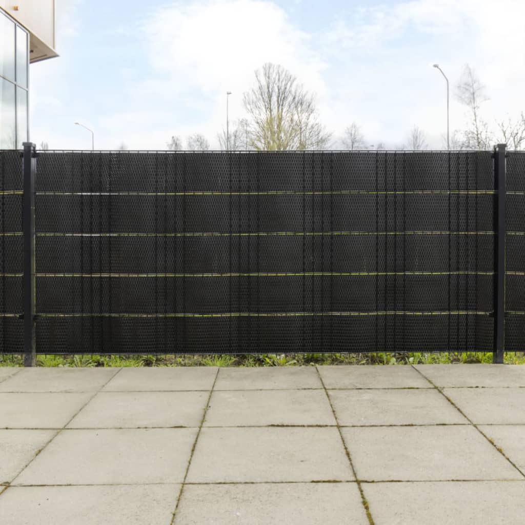 Balkonschermen 5 st 255x19 cm poly rattan zwart is nu te koop bij PeponiXL, paradijselijk wonen!