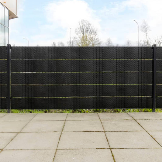 Balkonschermen 5 st 255x19 cm poly rattan zwart is nu te koop bij PeponiXL, paradijselijk wonen!