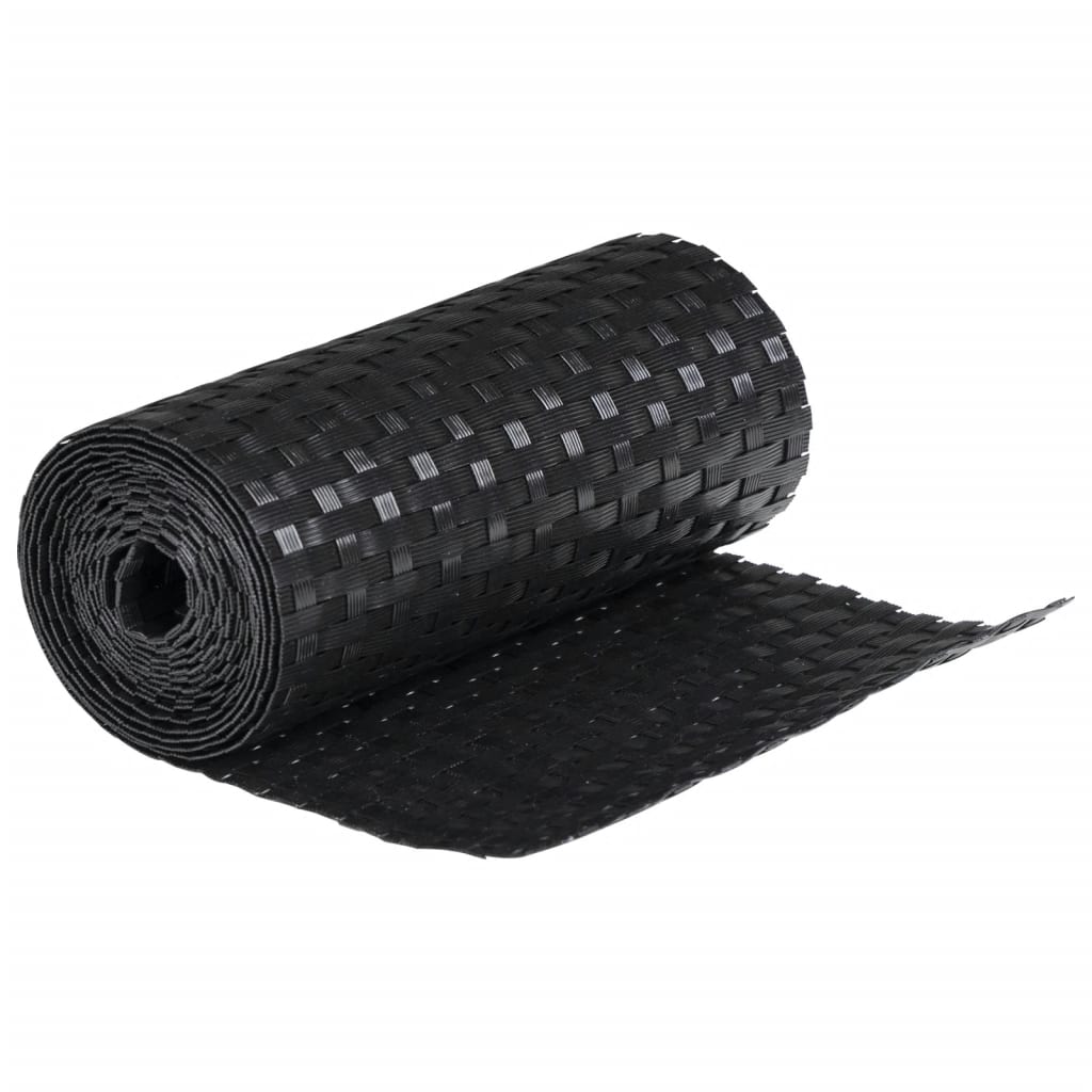 Balkonschermen 10 st 255x19 cm poly rattan zwart is nu te koop bij PeponiXL, paradijselijk wonen!