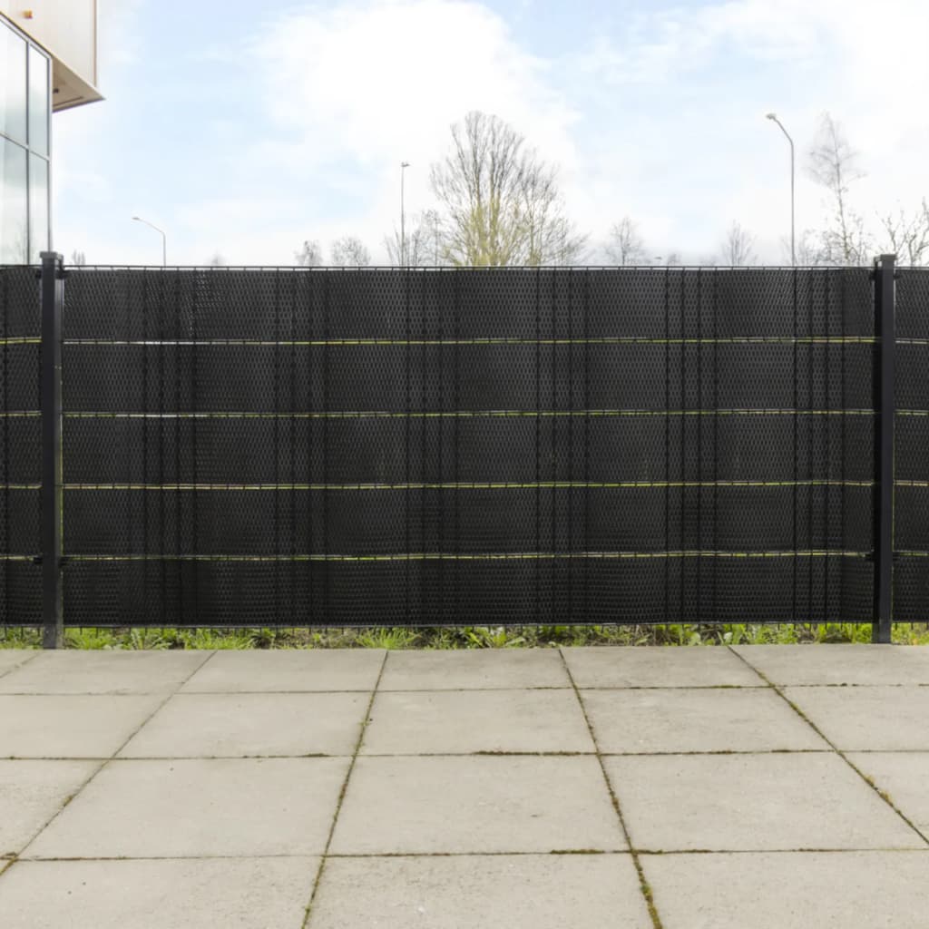Balkonschermen 10 st 255x19 cm poly rattan zwart is nu te koop bij PeponiXL, paradijselijk wonen!
