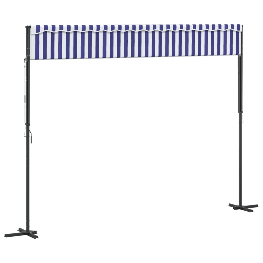 Luifel vrijstaand 400x300 cm stof en staal blauw en wit is nu te koop bij PeponiXL, paradijselijk wonen!