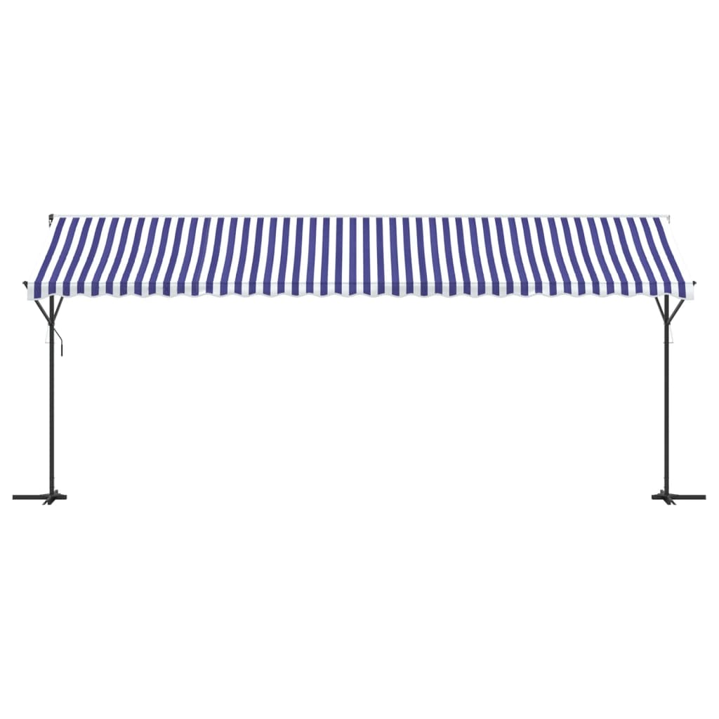 Luifel vrijstaand 600x300 cm stof en staal blauw en wit is nu te koop bij PeponiXL, paradijselijk wonen!
