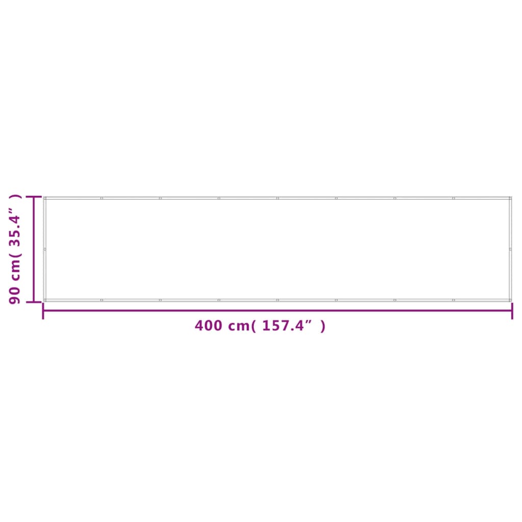 Balkonscherm 90x400 cm 100% oxford polyester lichtgrijs is nu te koop bij PeponiXL, paradijselijk wonen!