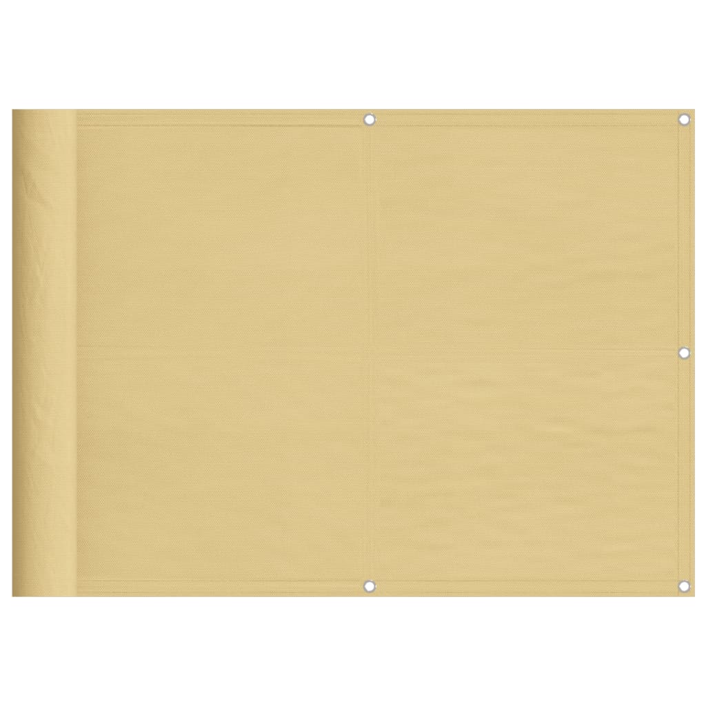 Balkonscherm 75x400 cm 100% oxford polyester zandkleurig is nu te koop bij PeponiXL, paradijselijk wonen!