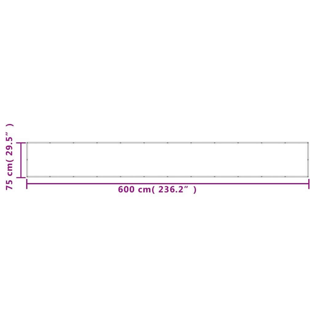 Balkonscherm 75x600 cm 100% oxford polyester zandkleurig is nu te koop bij PeponiXL, paradijselijk wonen!