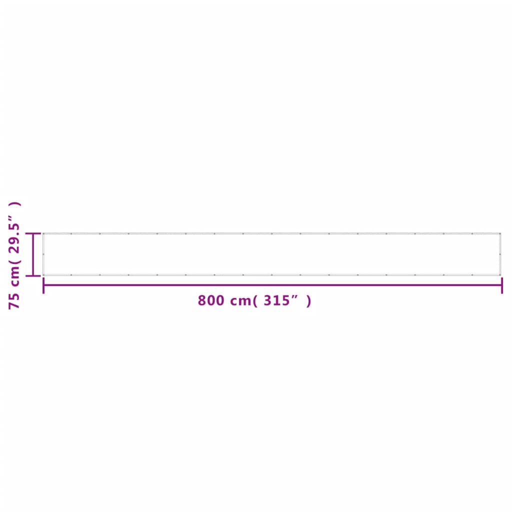 Balkonscherm 75x800 cm 100% oxford polyester zandkleurig is nu te koop bij PeponiXL, paradijselijk wonen!