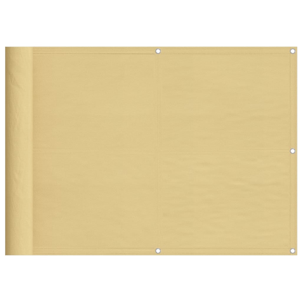 Balkonscherm 75x1000 cm 100% oxford polyester zandkleurig is nu te koop bij PeponiXL, paradijselijk wonen!