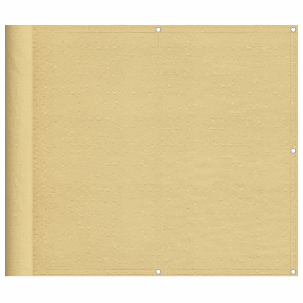 Balkonscherm 90x400 cm 100% oxford polyester zandkleurig is nu te koop bij PeponiXL, paradijselijk wonen!