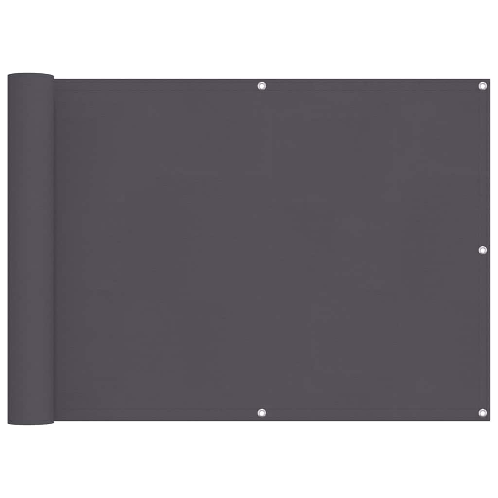 Balkonscherm 75x800 cm 100% oxford polyester antracietkleurig is nu te koop bij PeponiXL, paradijselijk wonen!